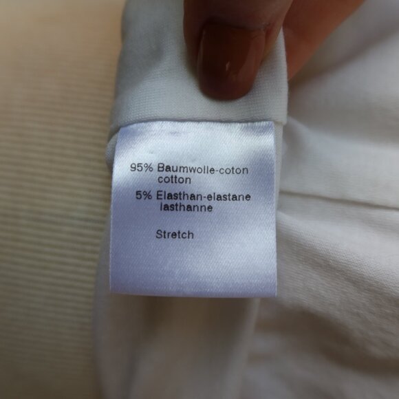 Akris square neck pleated fitted sleeveless top/tank size US 6/FR 38 white $350 - Picture 13 of 15